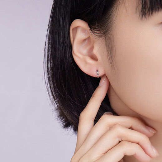 Liuguifu Jewelry platinum earrings for women PT950 earrings simple flowing earrings birthday gift 0.95g