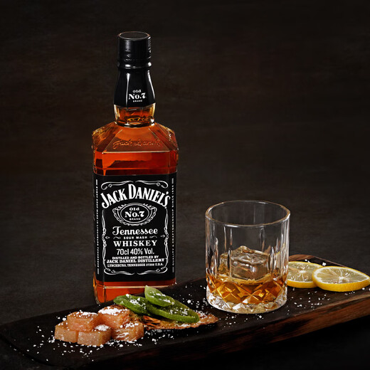 杰克丹尼（Jack Daniels）威士忌酒700ml波本可乐桶鸡尾酒JackDaniels洋酒礼盒装 黑标-带盒【买就送】 700mL