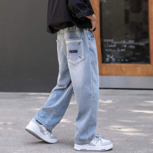 Dream Bonnie Boys Summer Thin Thin Jeans Medium Большие детские брюки 2025 Новые летние детские прямые брюки.