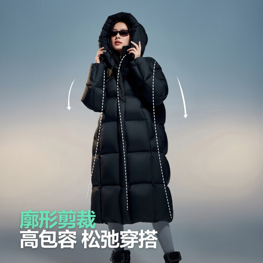 
Bosideng off-season winter puff down jacket for women long stripping hat new national standard 90 velvet shopping mall same jacket