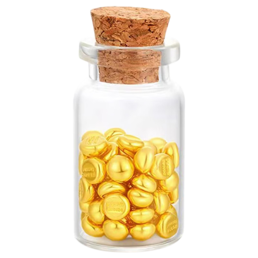 Fat Donglai's same style gold bean simulation, gold pick-up, small 1g solid transfer beads, gold beans (titanium steel), Gong Xi Fa Cai, golden beans, 10 pieces 1g