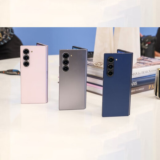 Samsung Galaxy Z Fold6 2024 new model, large screen, large folding, AI smart phone, 5G full network mobile phone, shallow pink, 12+512GB [Hong Kong version]