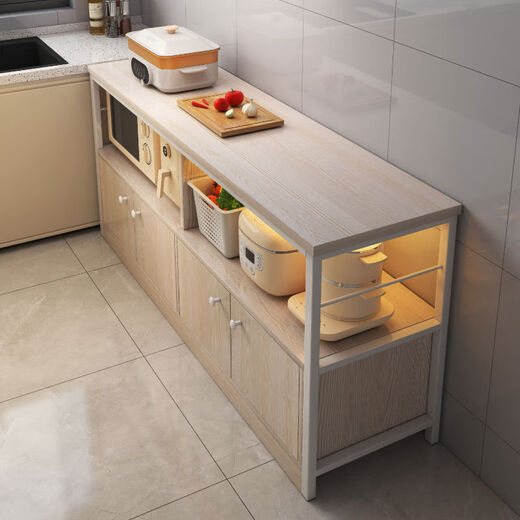 Yusenyi kitchen rack floor-standing home wall-mounted integrated sideboard multi-layer multi-functional microwave storage shelf cabinet 10 yuan rebate upon arrival