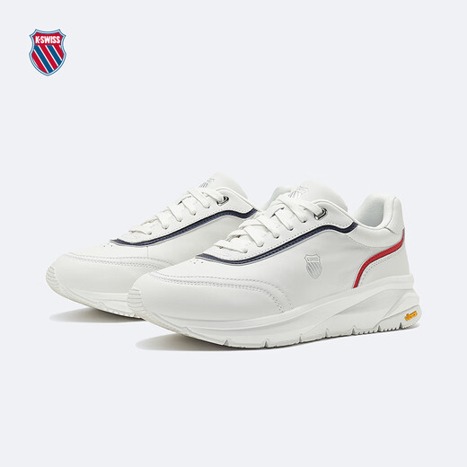 盖世威（K·SWISS）男女运动鞋春季新款透气舒适缓震休闲鞋9274-US 113温布尔登白/海军蓝/盖世红 40