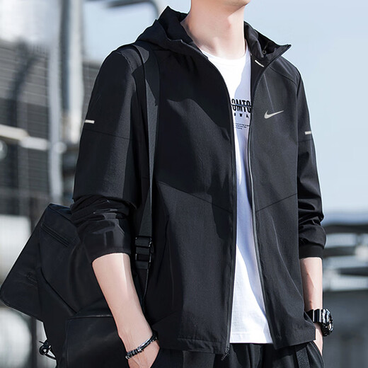 Nike (NIKE) jacket men's 25 spring and winter new sportswear woven hooded windbreaker, breathable and comfortable casual jacket, thin style/recommended to take one size larger/post the picture and return 10 L 175 Weight 130~150Jin Jin is equal to about 0.5 kg