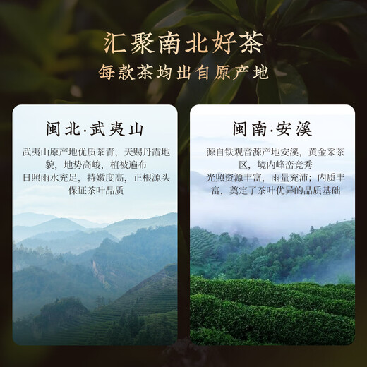 Huaxiangyuan Jin Junmei + Dahongpao + Anxi Tieguanyin Yancha Schwarzer Tee Spezial Tee 264G Geschenkbox Geschenk
