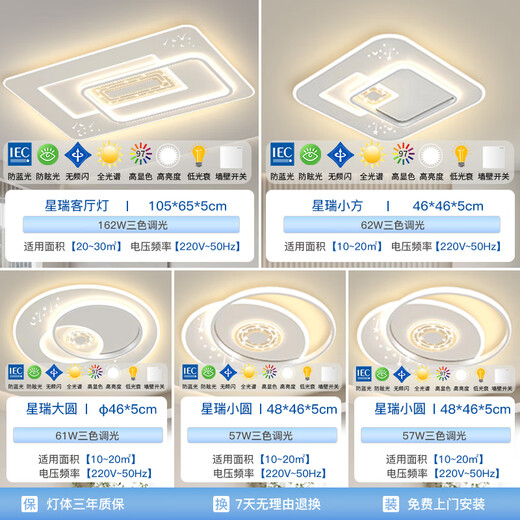 HD led full spectrum ceiling light new eye protection living room headlight bedroom dining room whole house lighting including installation