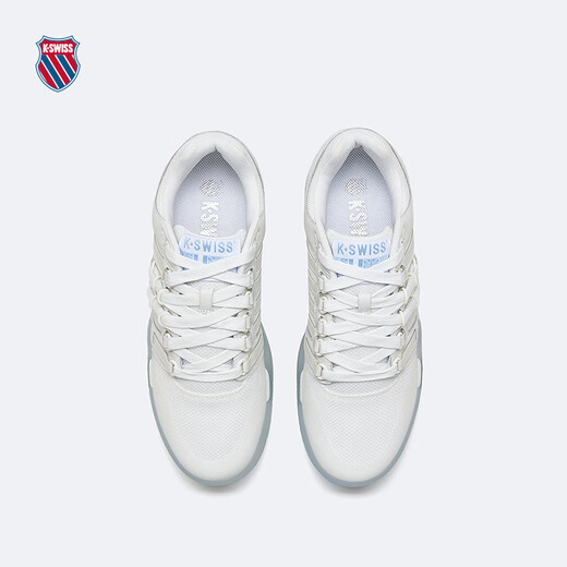 Kswiss [Gleicher Stil in der Show] Freizeitschuhe für Männer und Frauen Frühlingspaar lässig Fashion Slam Schuhe 9275-US Wimbledon White/Breeze Blue 42