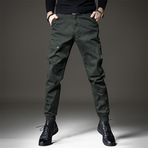 Luo Meng 2025 Sommer High-End-Arbeitskleidung Freizeithosen Herren dünne Hosen Herren lose große Größe trendige Marke Harem gerade Leggings schwarz normale 2XL-Größe (geeignet für 160-175 Jin Jin entspricht 0,5 kg)