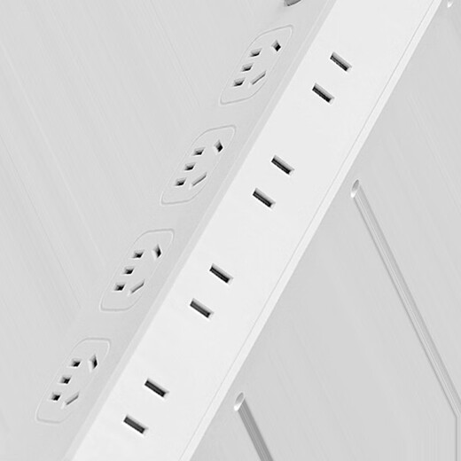 天时利 侧面多插位排插带总开关插线板多功能USB插座多孔大功率插排 A3+USB+灯头2.8米 