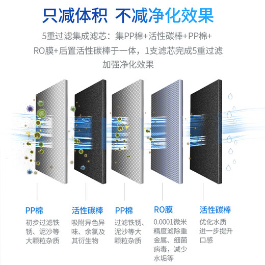 飞利浦净饮一体机原装复合滤芯ADD550适用ADD6811/6800/6809 580适用6860/6866 545适用6850/6854/6931 1支装-ADD550