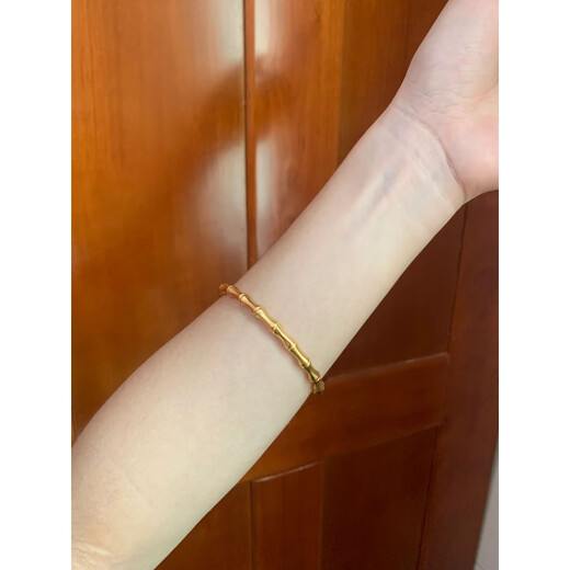 Chenru Ancient Method Inherited Bamboo Bracelet Women's 18k Gold Personalized Adjustable Temperament Chinese Style Versatile Bamboo Bracelet Bamboo Bracelet