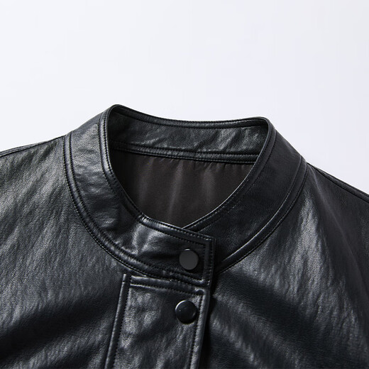 Xiangying cool style black leather jacket for women 2025 autumn new style high-end western style pu motorcycle short jacket black L 165/88A/110-125Jin Jin is equal to 0.5 kg