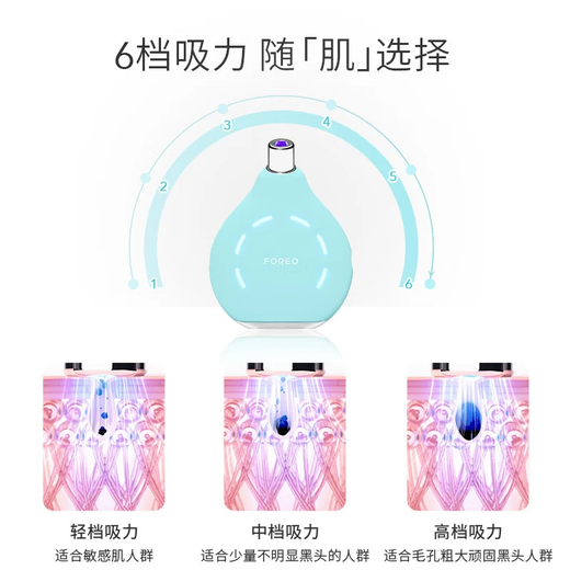 FOREO KIWI Blue Light Vacuum Blackhead Cleansing Device LED Skin Rejuvenation Cleansing