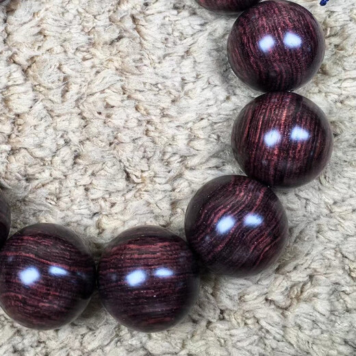 沐恩海南黄花梨手串高油高密老料紫油梨 沉水紫油梨20mm*12颗