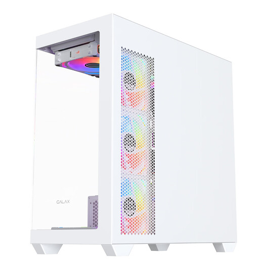 影驰极光3-M海景房电脑机箱白色（无立柱全视版/M-ATX/支持360水冷/快拆侧板/可装40系长显卡）