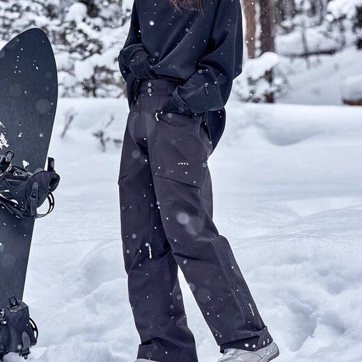 AWKA ski pants for women men’s ski pants waterproof windproof winter veneer 2024 new professional 3l milky white BZK47 XS