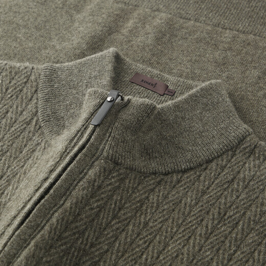 Judger (Judger) Contains Cashmere Judger Men's Wool Sweater 2025 Autumn and Winter New Double-layer Collar Zipper Half Turtle Collar Warm Sweater