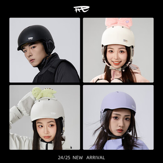 REV ski helmet Asian head type Mips triple safety certification single and double board men and women F3 matte black Mips M