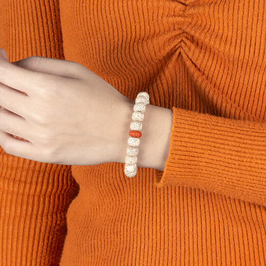 Xiyin Fu Baoshan Nanhong loose beads full of flesh dragon ring buckle diy agate bracelet spaced beads star and moon Buddha beads coconut base King Kong accessories 9-10mm/piece