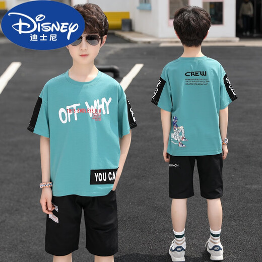Disney Boys Camiseta de manga corta 2024 Summer New Children's Big Children's Tops Clothing Children Boys Algodón de algodón puro Hermano Moda de verano Winniela-Bx679t-White 120 cm