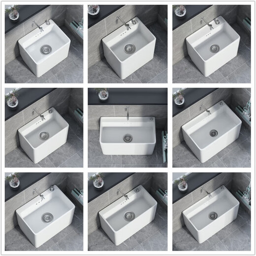 Kevington balcony flat bottom one-piece ceramic mop pool small mop pool large mop basin sink bathroom rectangular 40x30 mop pool