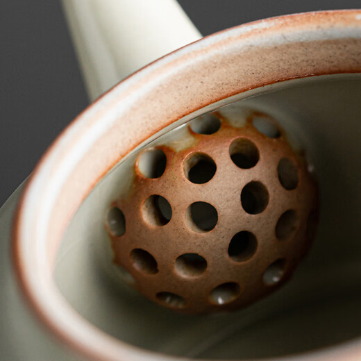 Topology Ru kiln Xishi pot ceramic can grow open slice ice crack single teapot high-end simple gift box package Fumian square teapot