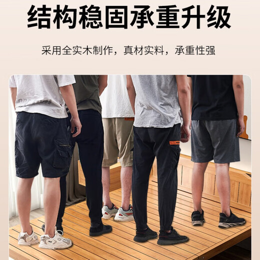 见奇竹床折叠床单人双人简易床家用成人午休午睡凉床1.2米床竹子硬板 窄片款 宽0.6米