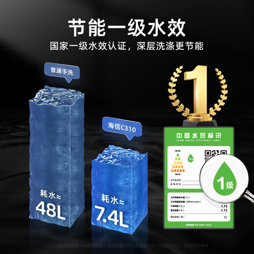 Hisense embedded 12 sets of water-purifying dishwashers are installed under the large-capacity stove. First-class water-efficiency UV four-star sterilization and layered washing 168 storage hot air WQ12-C310 national government subsidy. Maternal and infant grade washing. Four-star disinfection. Washing, decontamination and drying storage C310.