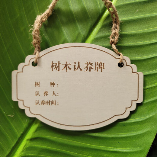 Qiyuemang high-quality Arbor Day listing tree tag tree adoption tag recognition tag plant tag small sapling brand tree name style one (bassin board). 10 pcs.