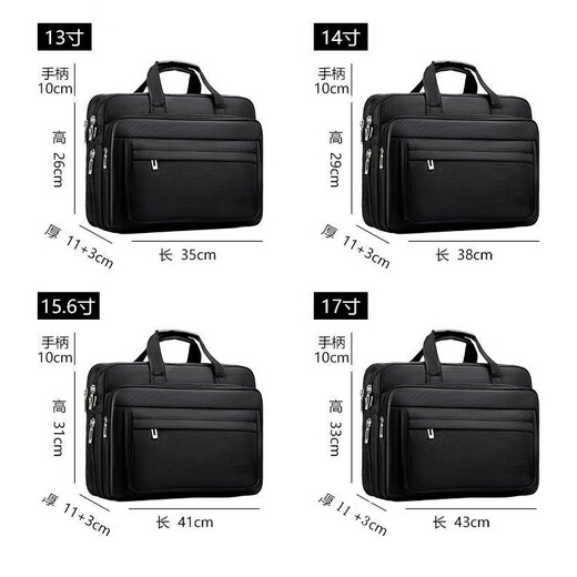 T-Land briefcase men's business Oxford cloth handbag canvas business office shoulder crossbody large capacity computer bag upgraded version - large size - 15.6 inches
