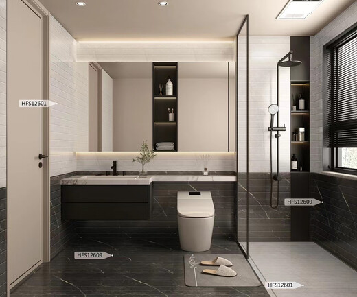 XMSJ shower room anti-slip stone bathroom pull-out floor tiles ceramic tiles floor bathroom rock slab marble shower board stepping stone HFS12608 (width 60CM-length 1.2 meters) Others