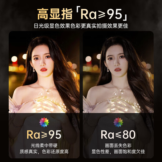 Jimantu outdoor fill light portable COB handheld outdoor shooting light live video night scene portrait food photography special lighting outdoor photo rechargeable sun lamp