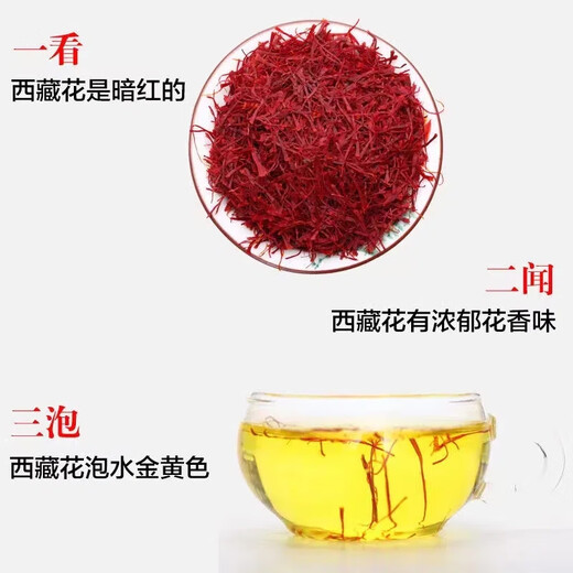 Safran, safran zang spécial du Tibet, safran authentique, la médecine chinoise à base de plantes trempée dans l'eau et buvaient du thé de santé non iranien. Safran [5 boîtes] 5 grammes au total