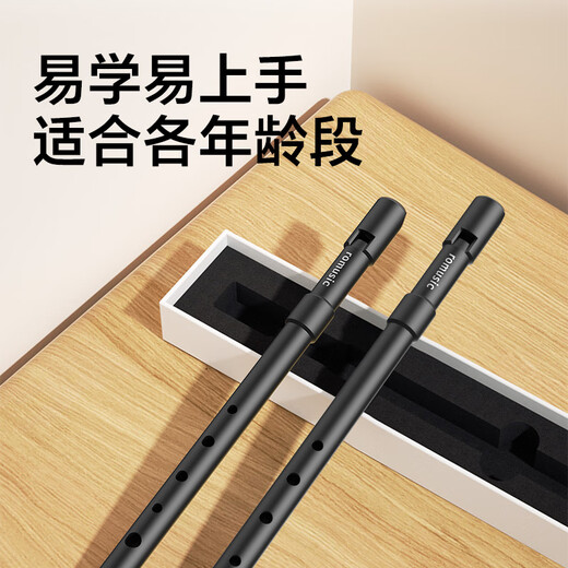 romusic爱尔兰哨笛D调ABS树脂锡笛六孔直笛初学学生教学专业演奏竖笛笛子