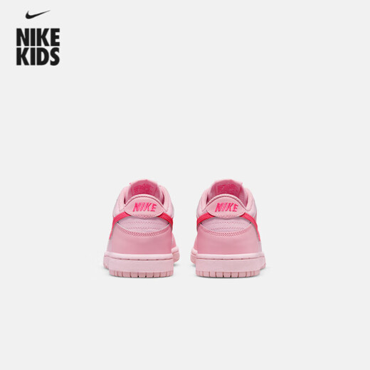 耐克（NIKE）男童DUNK LOW幼童运动童鞋春板鞋复古低帮胶底DH9756 600中柔粉_泡沫粉_透明粉 28 (脚长约17CM)