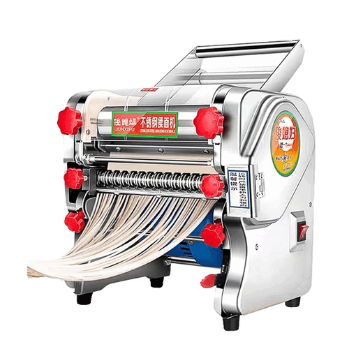 JUN-Schwiegertochter 2024 Neue Elektro-Nudel-Press-Haushaltsnudelmaschine kleiner Edelstahl Vollautomatischer Teigknetenmaschine 240 Freimesserentfernung (Ein-Klick-Schalten von Teignudeln)