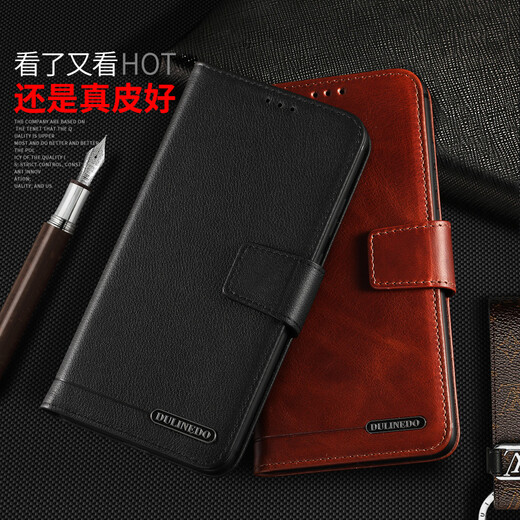 Dorande OPPO Reno8 Mobile Phone Case Leather Anti-fall Reno8Pro Flip Case Wallet Card Mobile Phone Case Protective Case Oppo Reno8 Leather Black