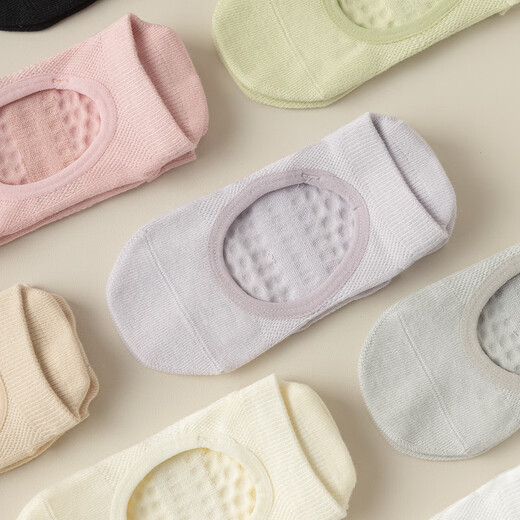 Freestyle yoga socks for women, professional sports and fitness non-slip socks, Pilates mesh breathable boneless anti-pilling boat socks for spring and summer