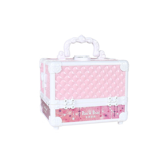 Mama und Papa Kinderkosmetik ungiftiger Set Make-up Box Toys Mädchen Performance Lidschatten Nagellack Lippenstift Geburtstagsgeschenk
