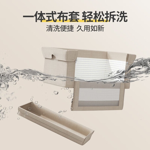 Trimigo (Thaimei Gao) baby cot spliced ​​large bed foldable newborn cot baby cot moveable baby shaker with diaper table khaki diaper table + mattress + mattress + mosquito net pillow spliced ​​large bed baby foldable bed moveable