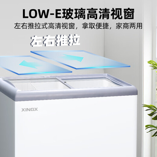 Star display cabinet refrigerated fresh-keeping cabinet frozen display cabinet ice cream cabinet horizontal freezer commercial small beverage refrigerator barbecue a la carte deep bottom island cabinet SD/SC-200BE