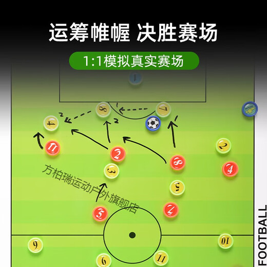 Yunran Portable Football Tactical Tactical Teaching Board Competition Capacitación de entrenamiento Ben Braguable Bolsa de comandos Soporte de fútbol Tactical Board AP-686