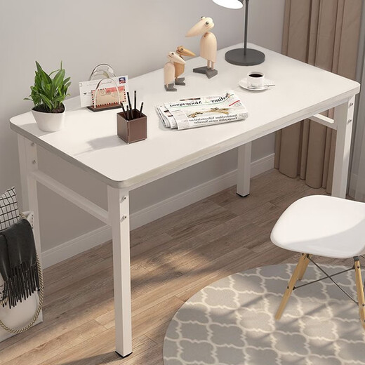 Jingcai computer desk desktop desk office study desk writing desk e-sports long table training table JDZ01 white 1 meter