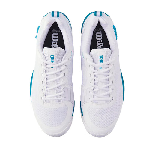 Wilson Men's Rush Pro 4.5 Stable and Wear-Resistant Professional Sports Tennis Shoes WRS335010U White/Atomic Blue 40 (US7)