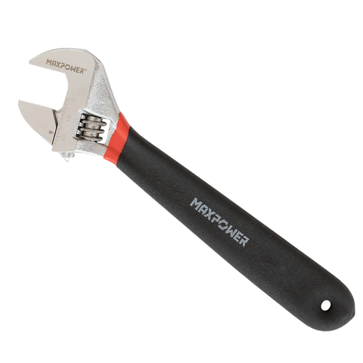 MaxPower Professional Grade Mobable Mobable Placa móvil Mano Mano multifunción Manejo de plástico Anti-Slip Llave de apertura móvil de apertura móvil de 4 pulgadas Manejo de plástico de grado profesional M11303