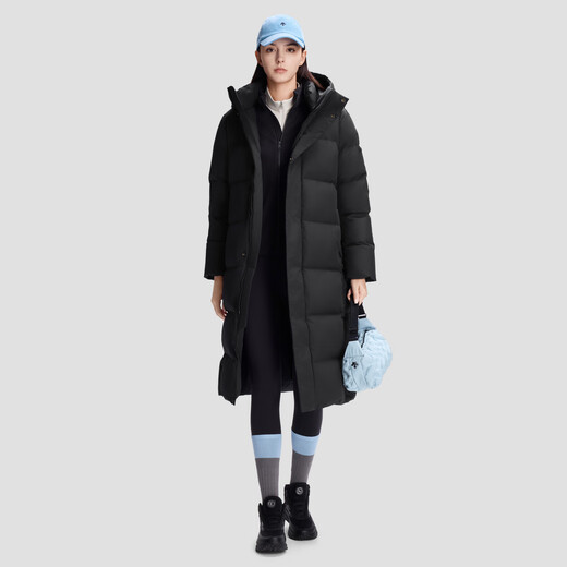 DESCENTE Desante SKI STYLE series HEAT NAVI men's and women's long goose down sports down jacket women's BK-black-D5492SDJ52 M (male 170/female 165)