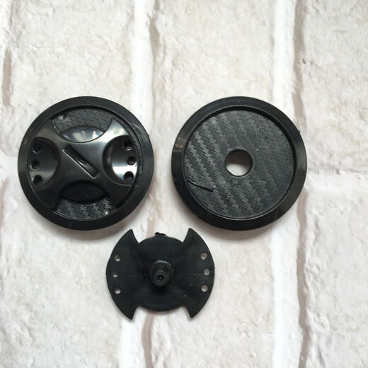 DYQT electric vehicle helmet accessories chin buckle snap fixing cover rabbit ear 12188 base one pair of screws