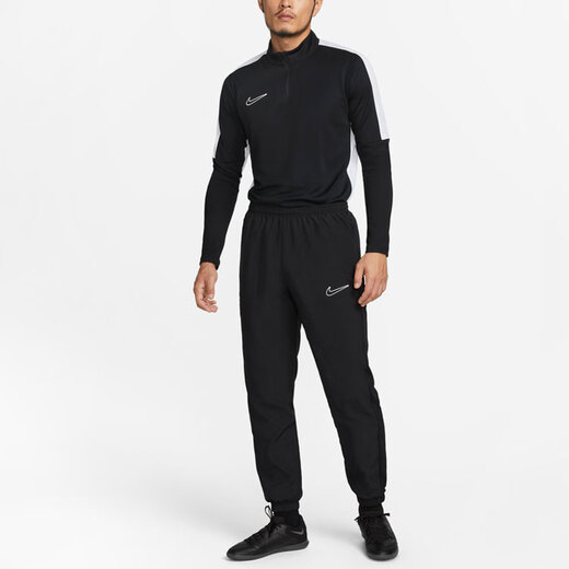 Nike (NIKE) running quick-drying hooded jacket Logo logo leggings casual sports suit men and women same style black suit (black hooded jacket + black leggings S