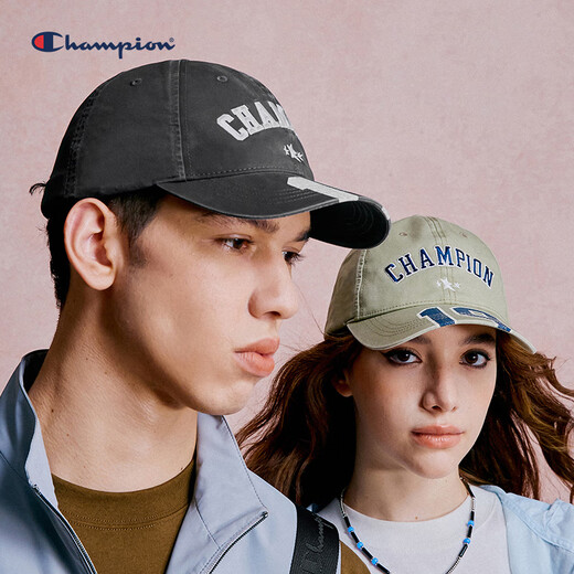 Champion美国冠军棒球帽男女 休闲时尚甜星帽潮流百搭鸭舌帽24FWA09 深灰 